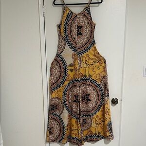 Yellow Patterned Jumpsuit